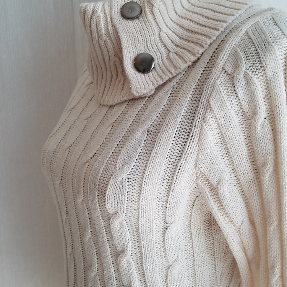 Susie Rose Cowl Neck 2 Button Sweater - Picture 5 of 6